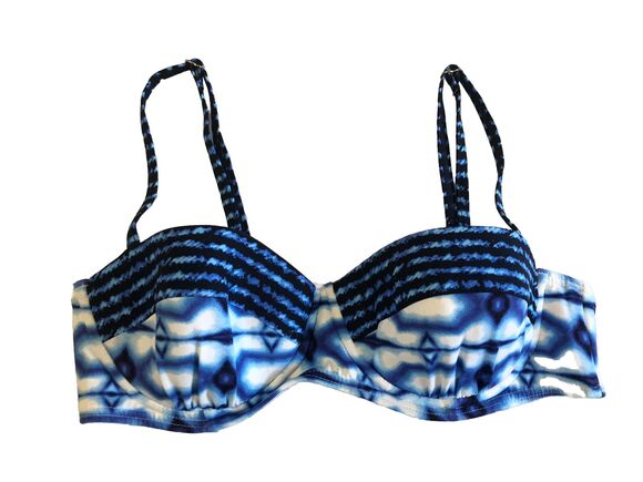 Michael Kors Other - Michael Kors Bikini Small Summer Breeze Tile Navy Blue White Underwire Tie Dye